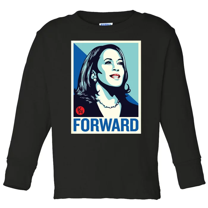 Kamala Harris Forward Toddler Long Sleeve Shirt