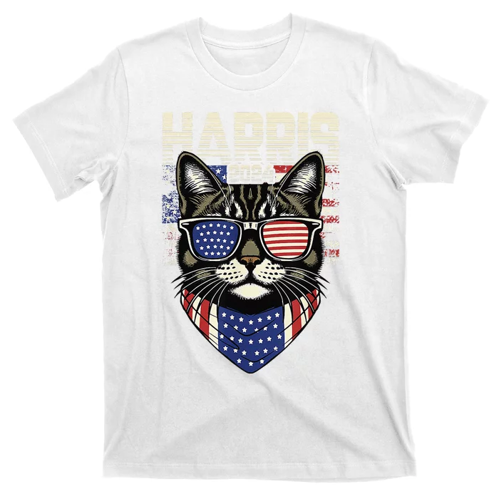 Kamala Harris For President 2024 Funny Cat Lady T-Shirt