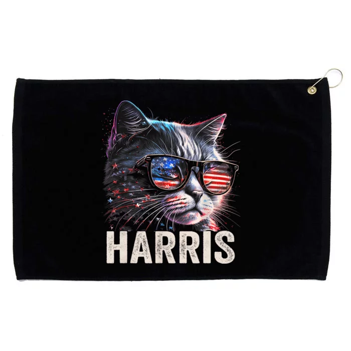 Kamala Harris For President 2024 Funny Cat Graphic Grommeted Golf Towel