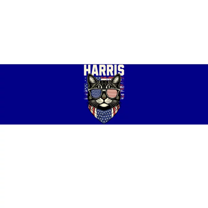 Kamala Harris For President 2024 Funny Cat Lady Graphic Gift Bumper Sticker