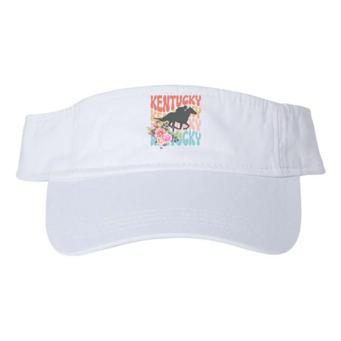 Kentucky Horse Floral Colorful Retro Valucap Bio-Washed Visor