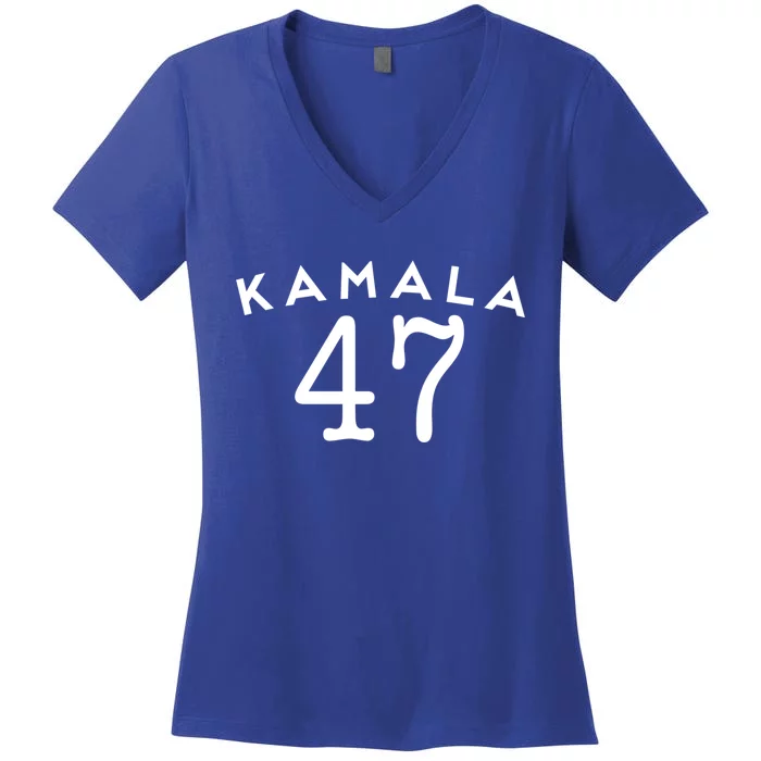 Kamala Harris For President Kamala 47 Gift Women's V-Neck T-Shirt