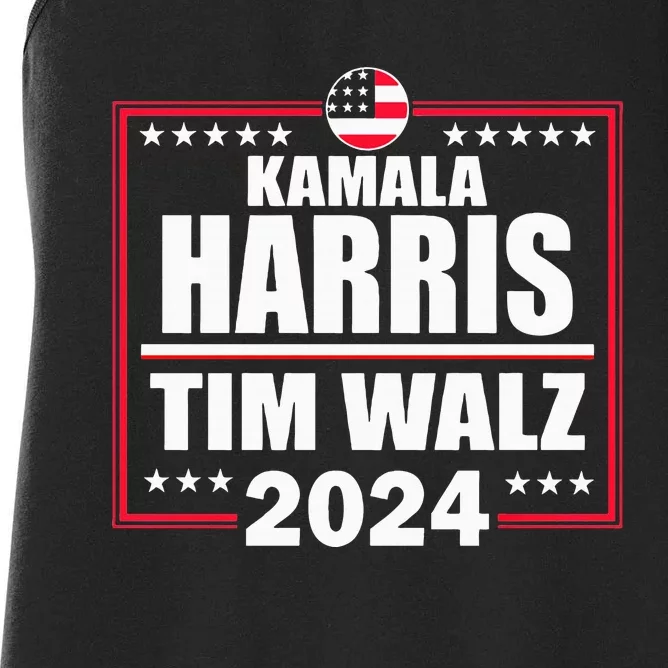 Kamala Harris For President 2024 Kamala Harris Tim Walz Women's Racerback Tank