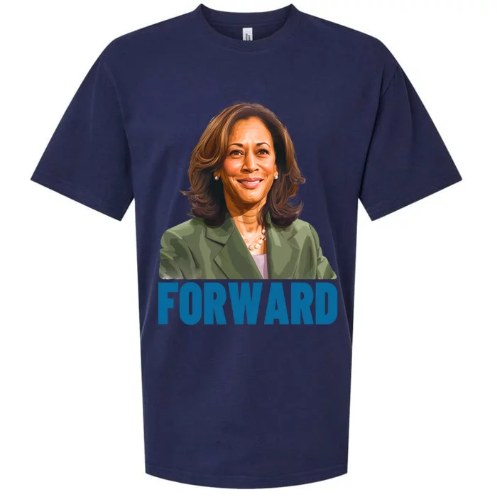 Kamala Harris Forward 2024 Portrait Outfit Vote Election Great Gift Sueded Cloud Jersey T-Shirt