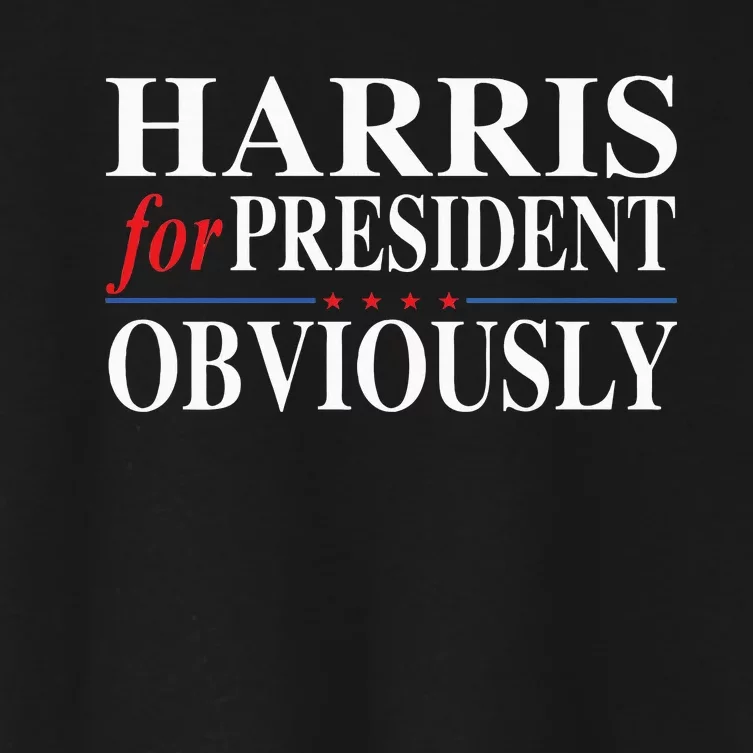 Kamala Harris For President Obviously Women's Crop Top Tee