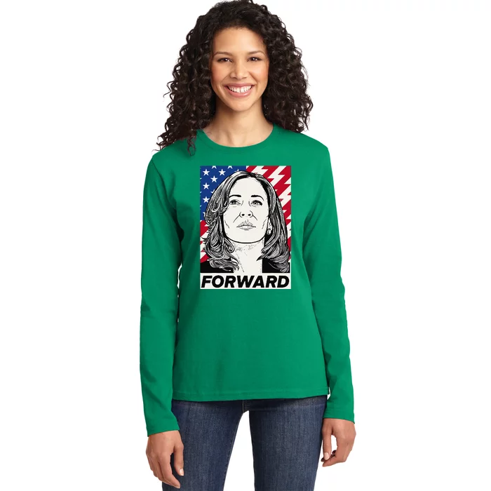 Kamala Harris Forward Ladies Long Sleeve Shirt