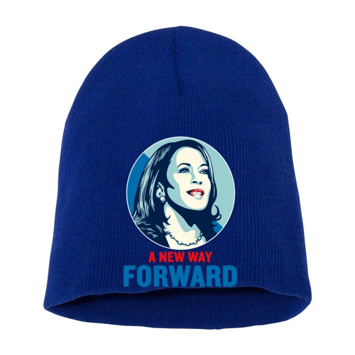 Kamala Harris Forward A New Forward Gift Short Acrylic Beanie