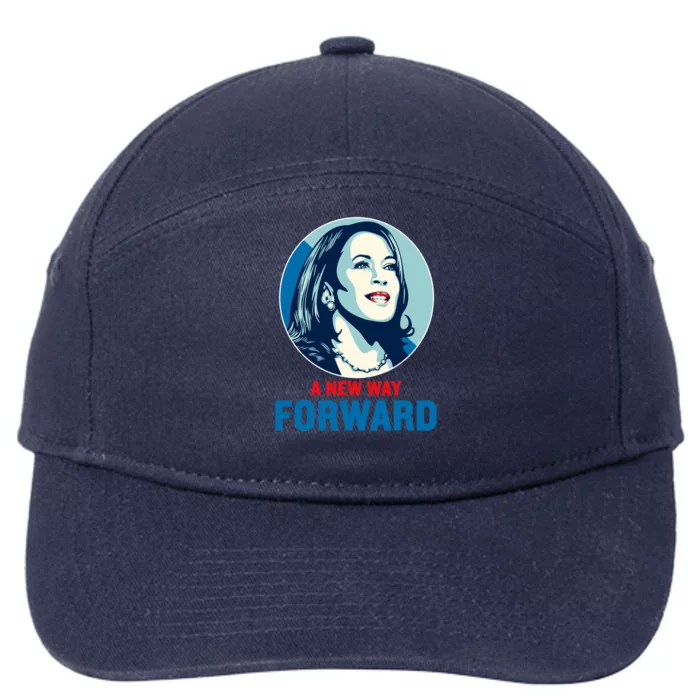 Kamala Harris Forward A New Forward Gift 7-Panel Snapback Hat