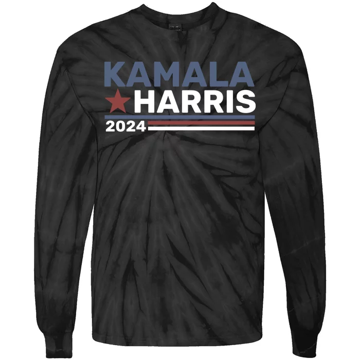 Kamala Harris For President 2024 Tie-Dye Long Sleeve Shirt