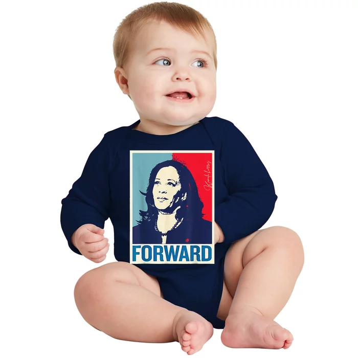 Kamala Harris Forward 2024 Presidential Election President Baby Long Sleeve Bodysuit