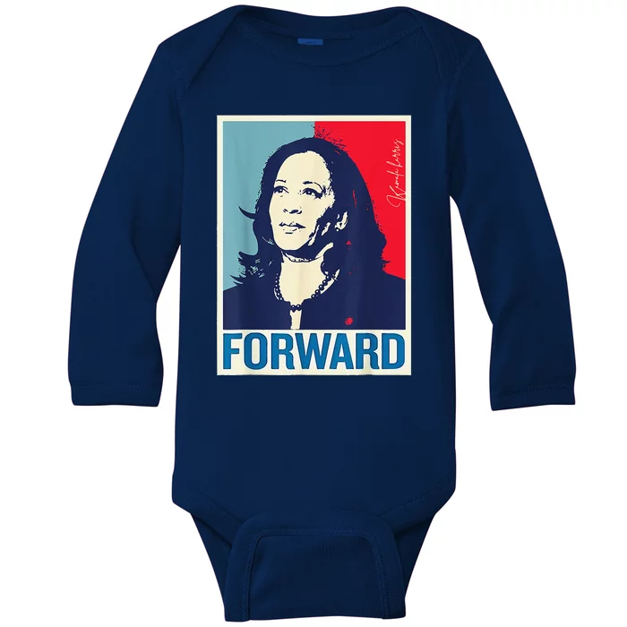 Kamala Harris Forward 2024 Presidential Election President Baby Long Sleeve Bodysuit