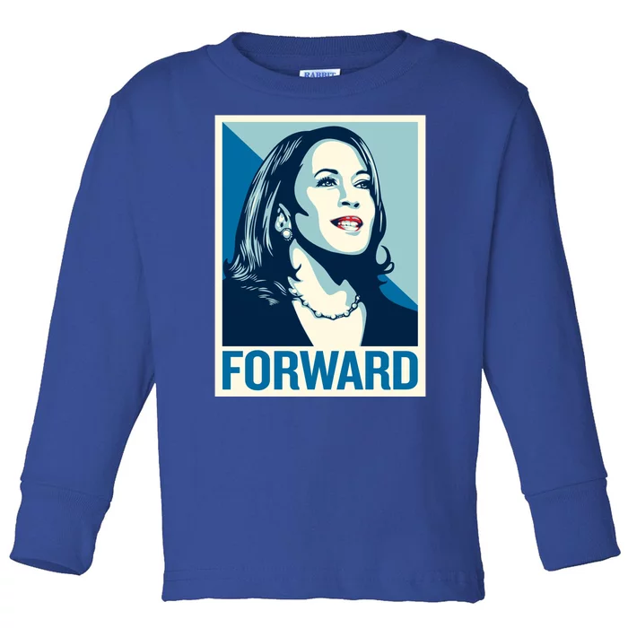 Kamala Harris Forward Election Toddler Long Sleeve Shirt