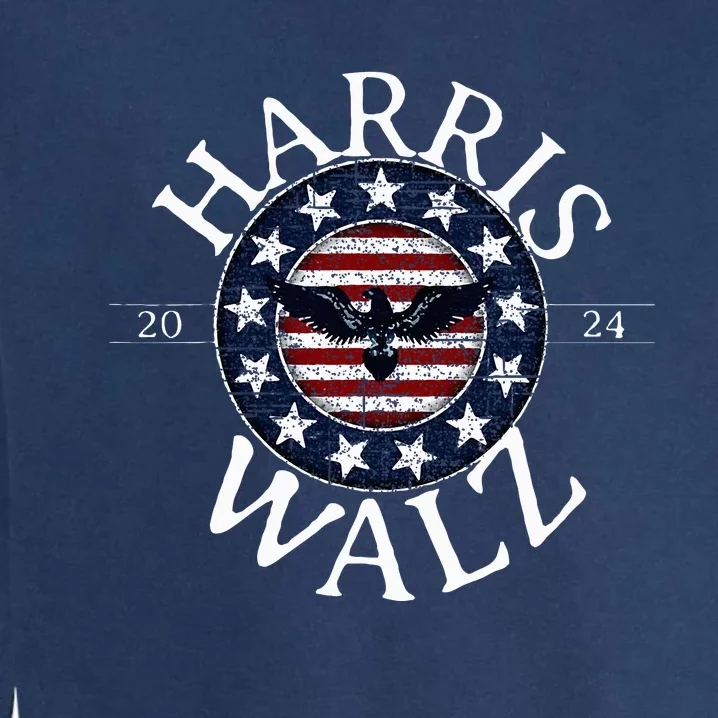 Kamala Harris For President 2024 Tim Walz Garment-Dyed Sweatshirt