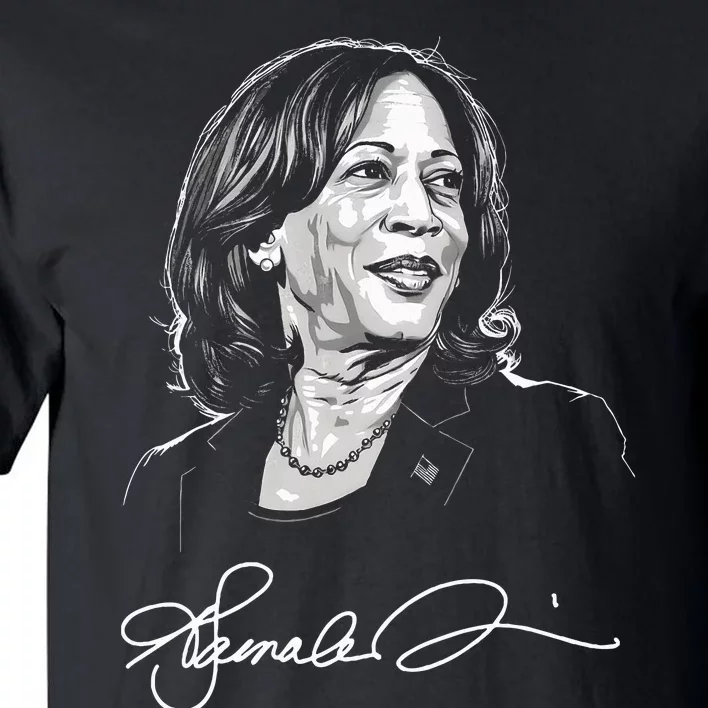 Kamala Harris For President 2024 With Signature Tall T-Shirt