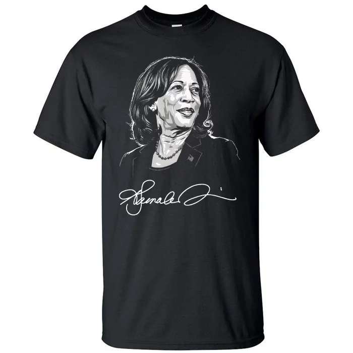 Kamala Harris For President 2024 With Signature Tall T-Shirt