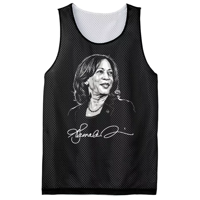 Kamala Harris For President 2024 With Signature Mesh Reversible Basketball Jersey Tank