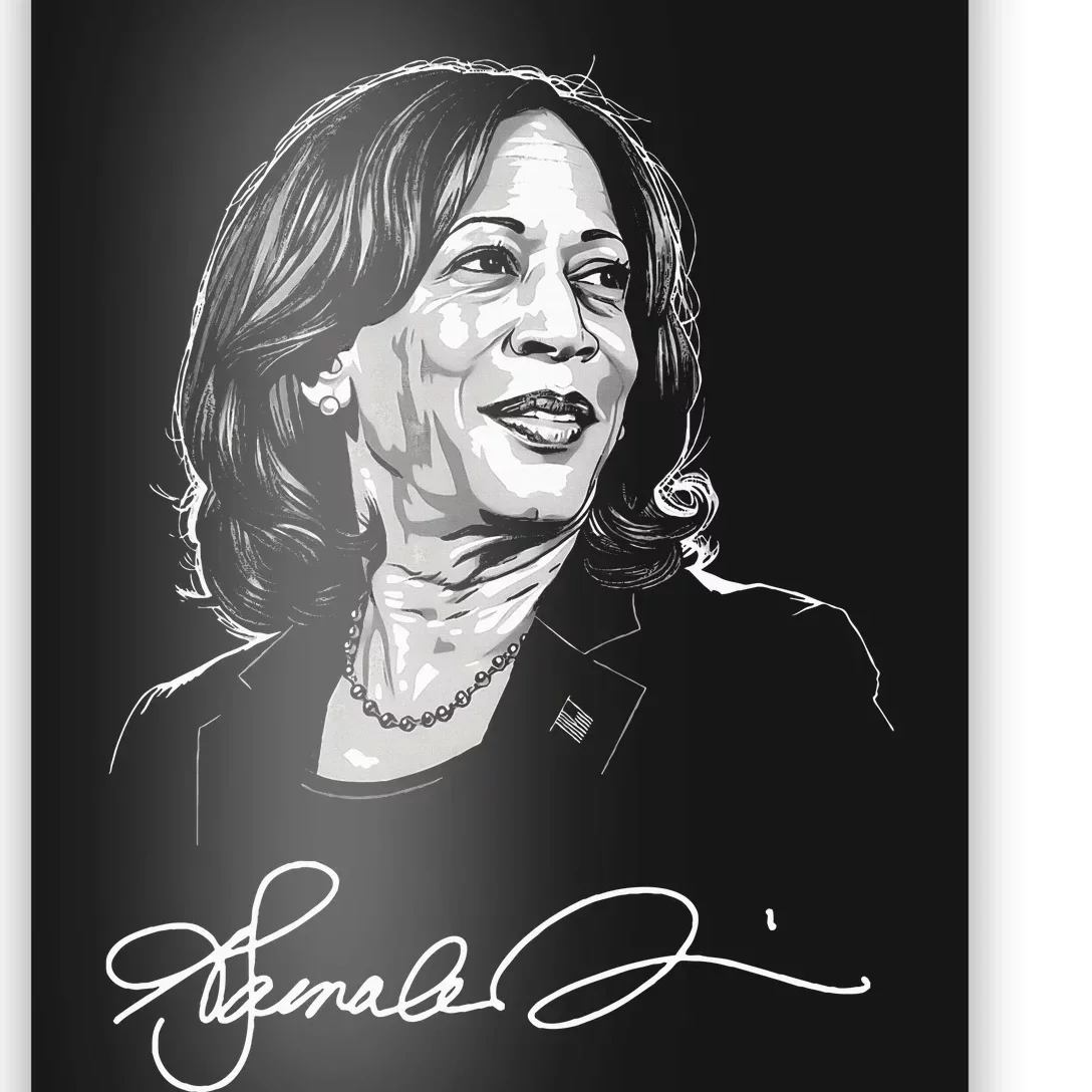 Kamala Harris For President 2024 With Signature Poster