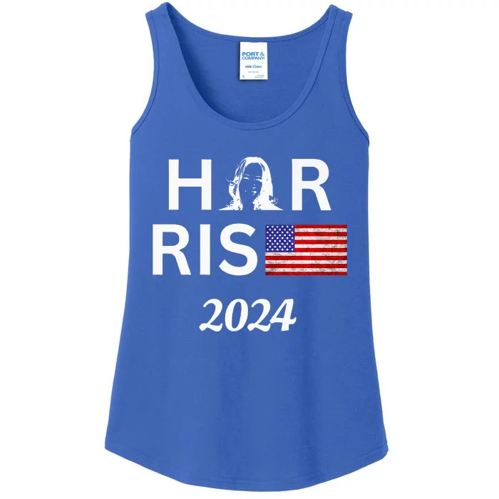 Kamala Harris Flag Her Rise 2024 For President Ladies Essential Tank