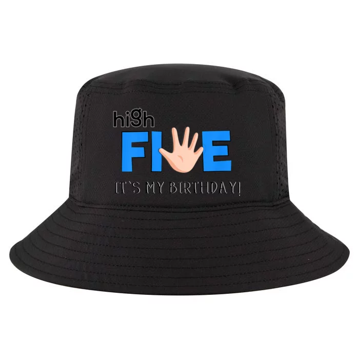 K.i.d.s High Five - Cool 5 Year Old K.i.d.s Birthday Gift Cool Comfort Performance Bucket Hat