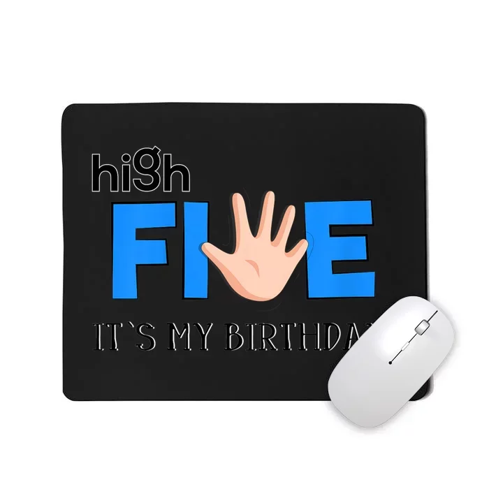 K.i.d.s High Five - Cool 5 Year Old K.i.d.s Birthday Gift Mousepad