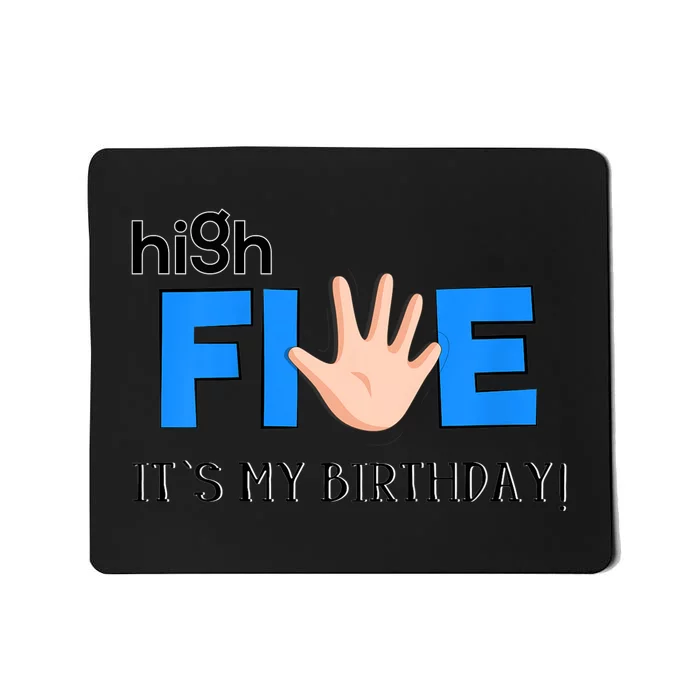 K.i.d.s High Five - Cool 5 Year Old K.i.d.s Birthday Gift Mousepad