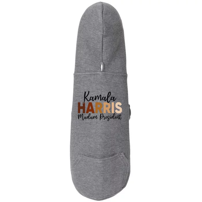 Kamala Harris For President 2024 Democrat Madam President Doggie 3-End Fleece Hoodie