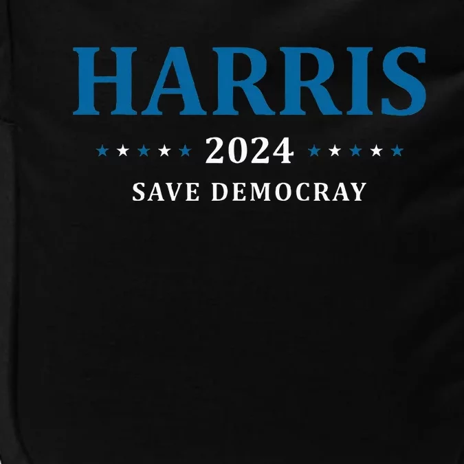 Kamala Harris For President Save Democray 2024 Impact Tech Backpack