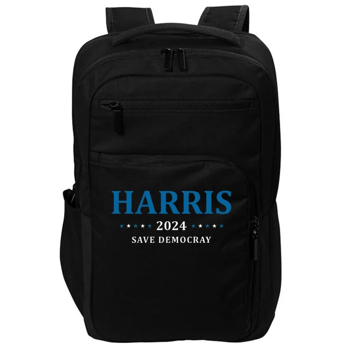 Kamala Harris For President Save Democray 2024 Impact Tech Backpack