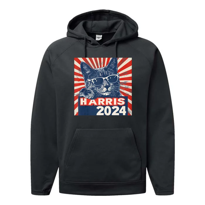 Kamala Harris For President 2024 Performance Fleece Hoodie