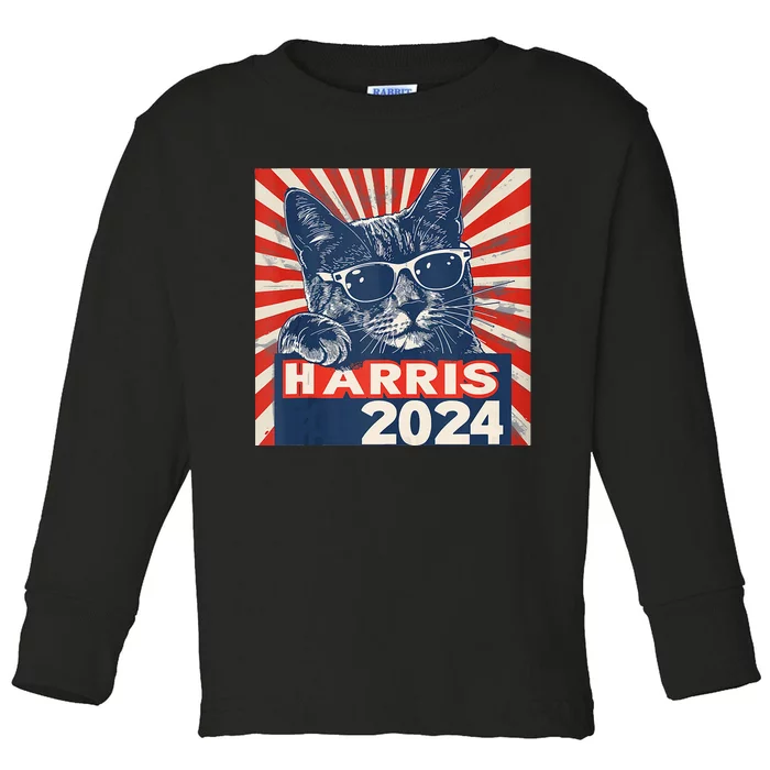 Kamala Harris For President 2024 Toddler Long Sleeve Shirt