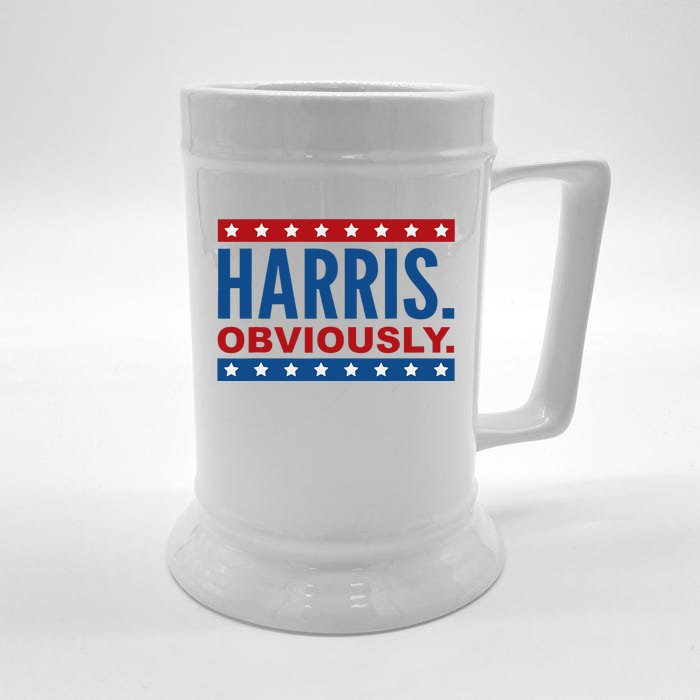 Kamala Harris For President Obviously 2024 Front & Back Beer Stein