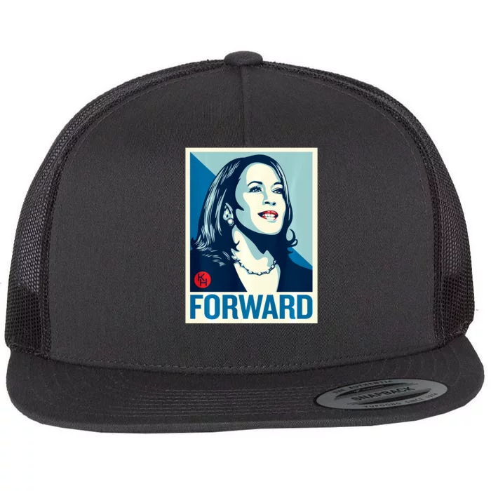 Kamala Harris Forward 2024 Flat Bill Trucker Hat