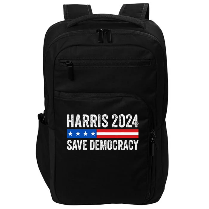 Kamala Harris For President 2024 Save Democracy Impact Tech Backpack