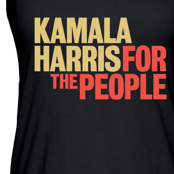 Kamala Harris For The People President 2024 Ladies Essential Flowy Tank