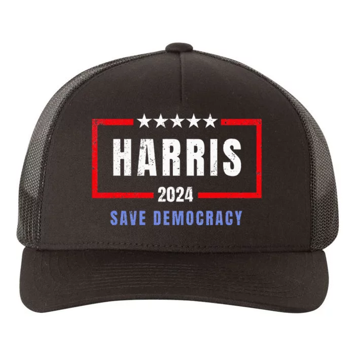 Kamala Harris For President 2024 Harris Save Democracy Yupoong Adult 5-Panel Trucker Hat