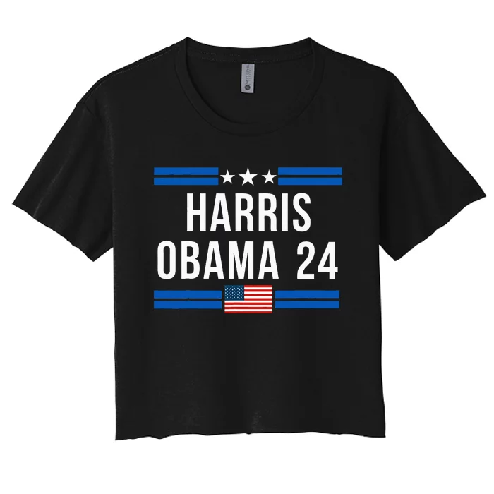 Kamala Harris For President 2024 Obama Women's Crop Top Tee