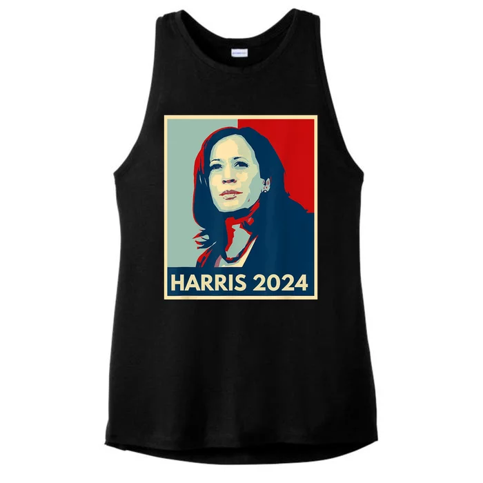 Kamala Harris For President 2024 Eleciton Ladies Tri-Blend Wicking Tank