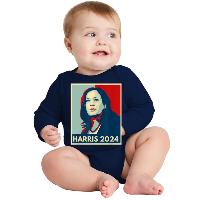 Kamala Harris For President 2024 Eleciton Baby Long Sleeve Bodysuit