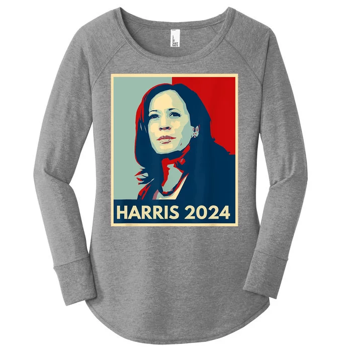 Kamala Harris For President 2024 Eleciton Women's Perfect Tri Tunic Long Sleeve Shirt