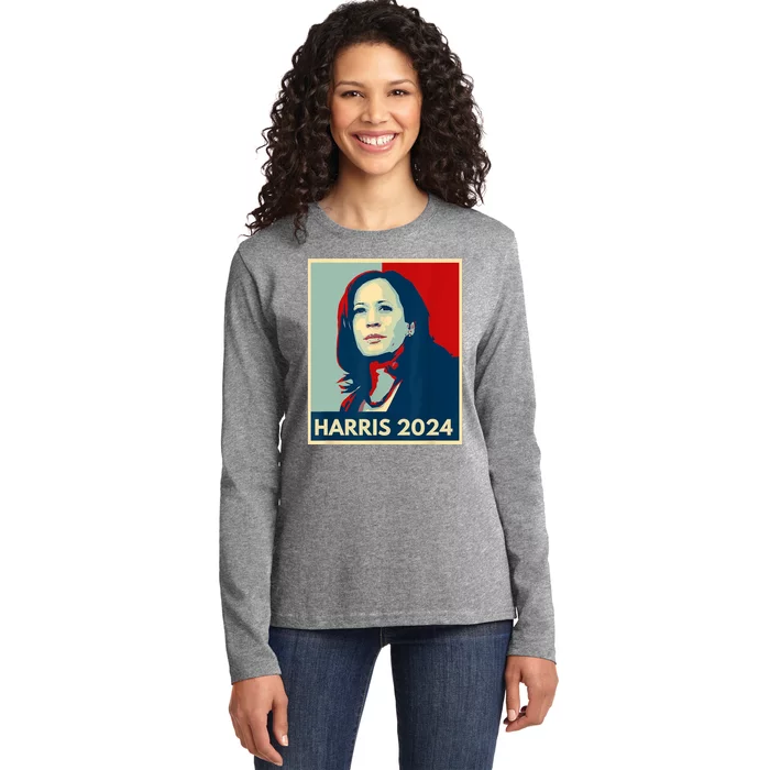 Kamala Harris For President 2024 Eleciton Ladies Long Sleeve Shirt