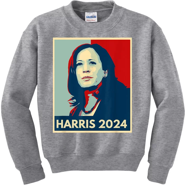 Kamala Harris For President 2024 Eleciton Kids Sweatshirt