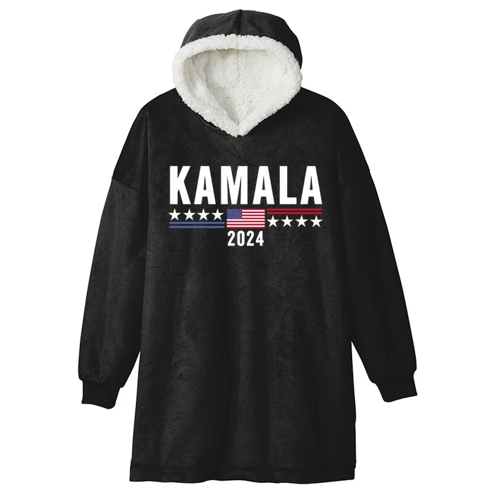 Kamala Harris For President 2024 Hooded Wearable Blanket