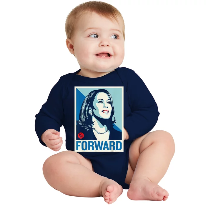 Kamala Harris Forward 2024 Presidential Election President Baby Long Sleeve Bodysuit