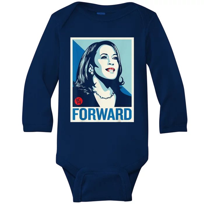 Kamala Harris Forward 2024 Presidential Election President Baby Long Sleeve Bodysuit