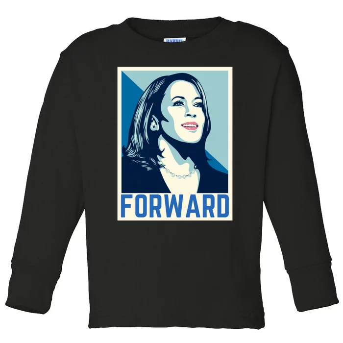 Kamala Harris Forward 2024 Presidential Election President Toddler Long Sleeve Shirt