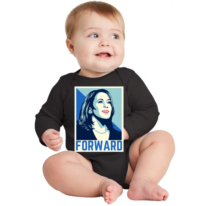 Kamala Harris Forward 2024 Baby Long Sleeve Bodysuit