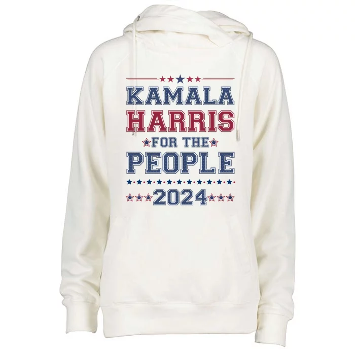 Kamala Harris For The People 2024 Election Womens Funnel Neck Pullover Hood