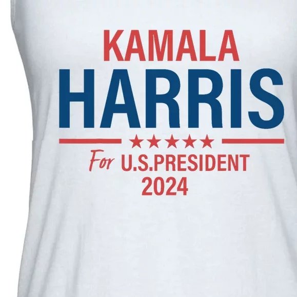 Kamala Harris For President 2024 Election Ladies Essential Flowy Tank