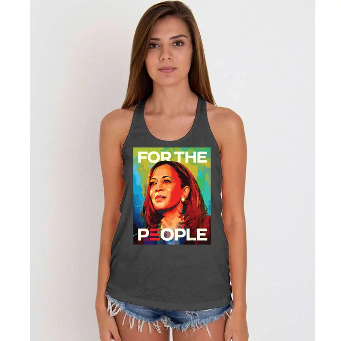 Kamala Harris For All People Vice President 2024 Women's Knotted Racerback Tank