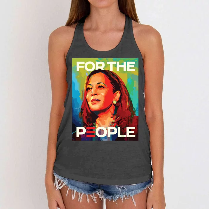 Kamala Harris For All People Vice President 2024 Women's Knotted Racerback Tank